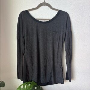 Banana Republic Charcoal Long Sleeve Top